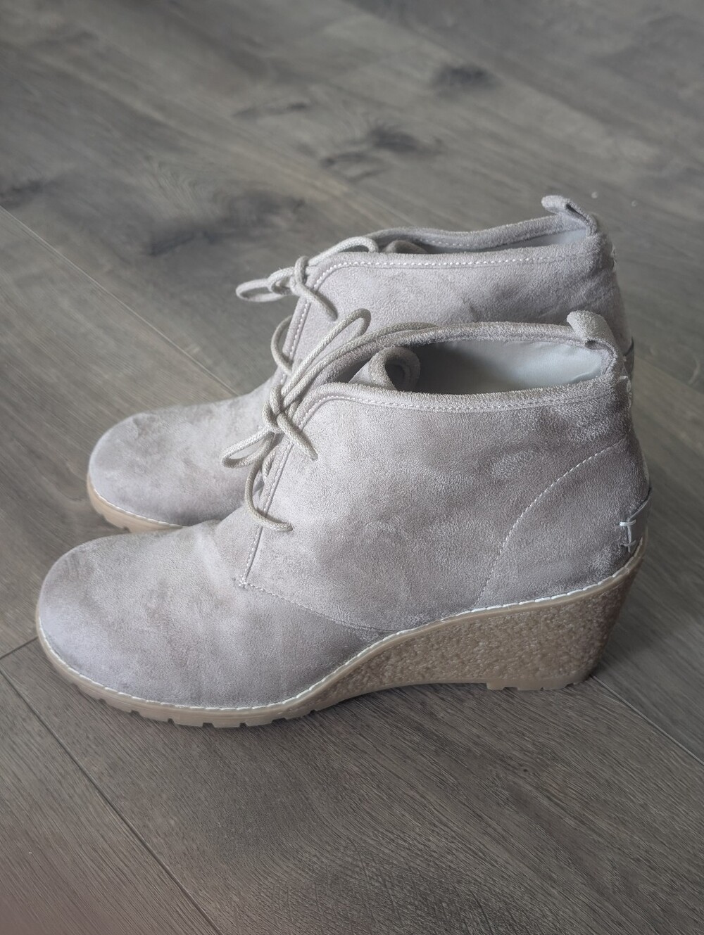 Bass Suede Wedge Ankle Boots